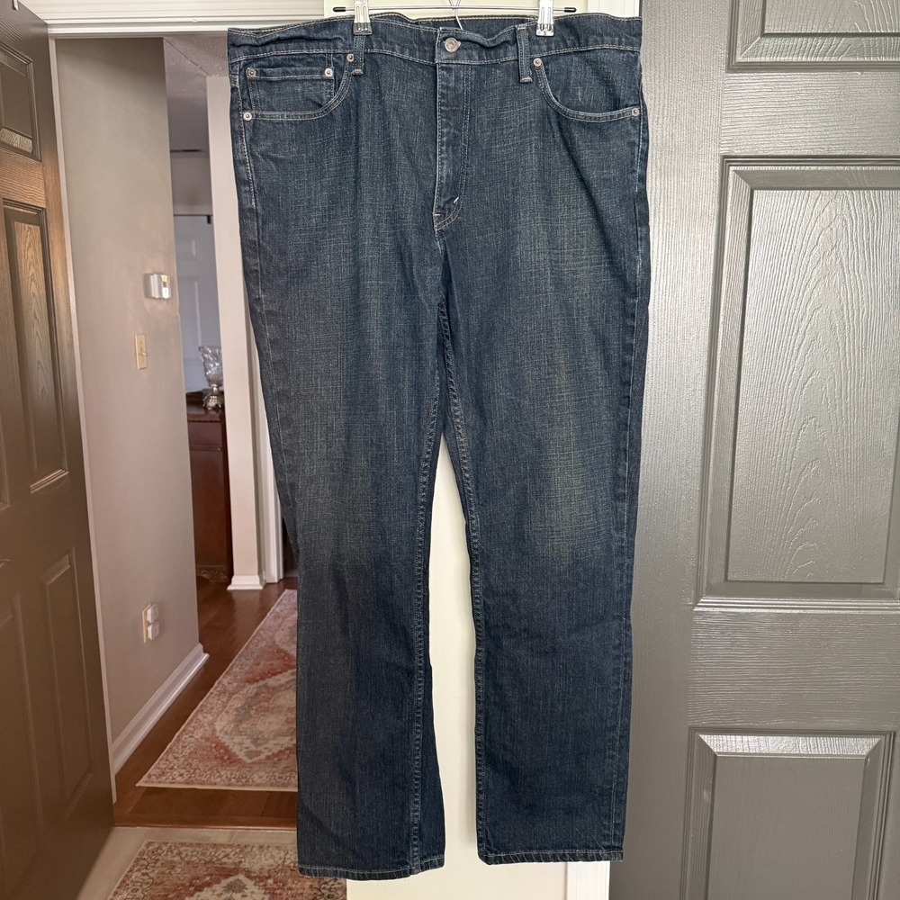 Levi's Mens 40x32 Dark Wash 511 Jeans Blue Denim Classic Straight Leg